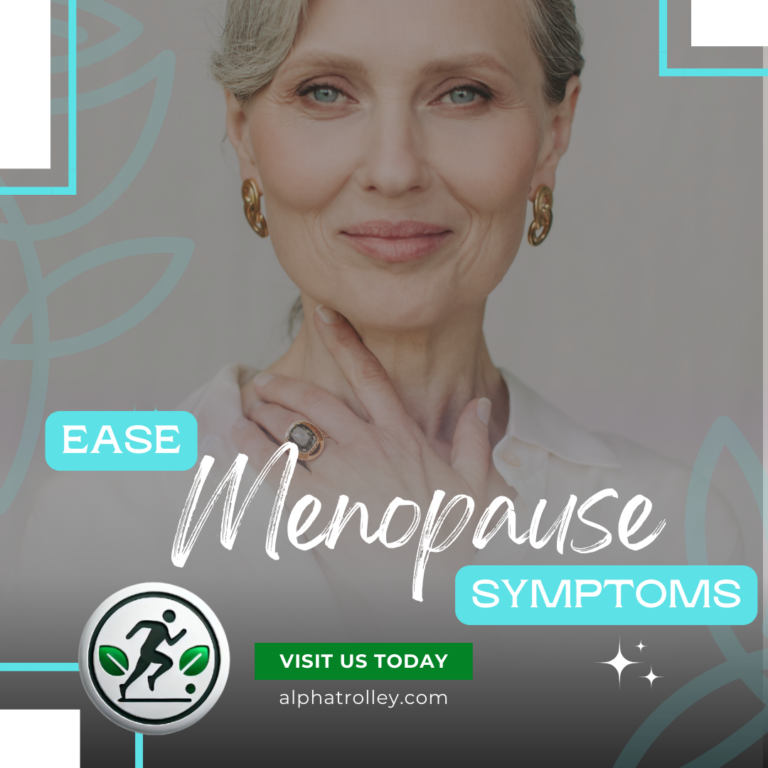 Healthy and sophisticated woman showcasing vitality and elegance during menopause.