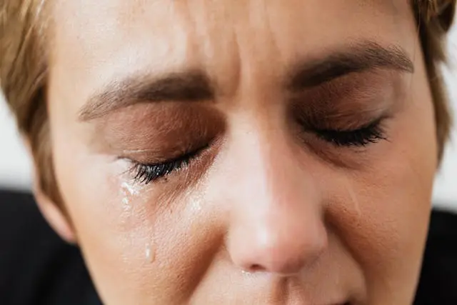 stressed woman with high cortisol levels