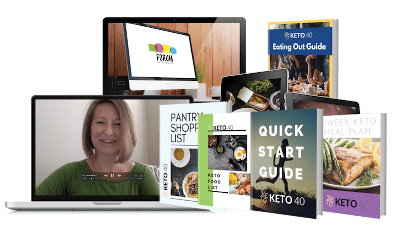 The Keto40 Program book with a healthy keto meal plan and strategies for rapid weight loss and increased energy.