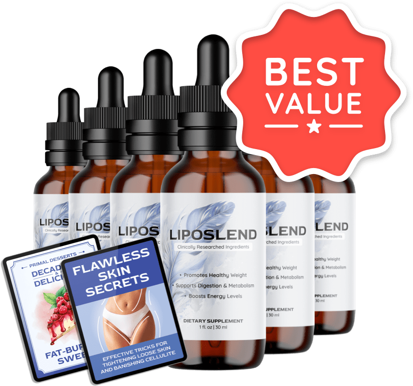LipoSlend natural weight loss supplement bottle promoting metabolism boost and appetite control.